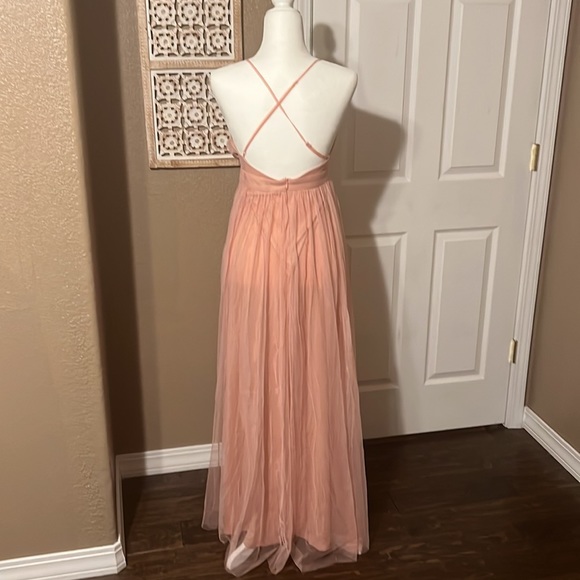 Pink v neck dress - Picture 3 of 4